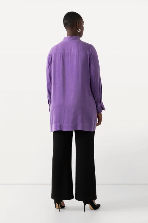 Produktbild Ulla Popken Bluse, Cupromix, Hemdkragen, Langarm (54)