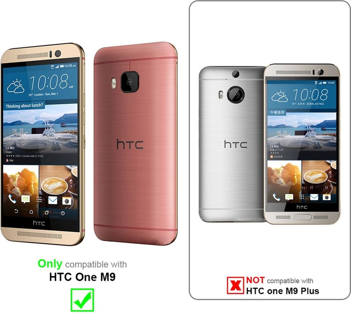 Actual product image Cadorabo Book Invisible Magnet Cover (HTC One M9)