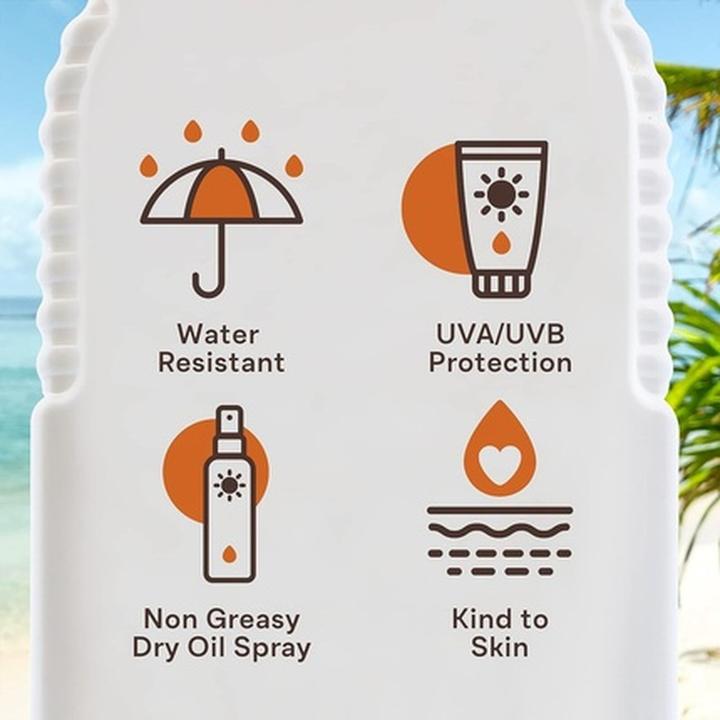 Actual product image Malibu Sun SPF 6 Non-Greasy Dry Oil Spray for Tanning 200ml (Suntan oil, Up to SPF 10, 200 ml)