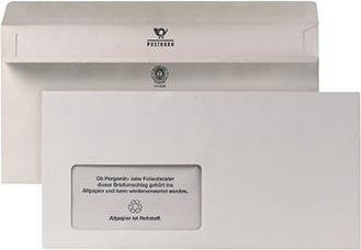Posthorn Envelope DIN long 220x110 mm (WxH) with window 75g/m² with self-adhesive recycled paper grey (1000 x)