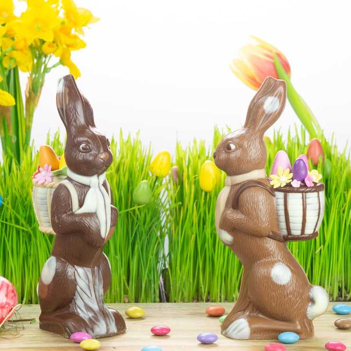 Produktbild miniSchoggi Schokoladenform Hase mit Korb