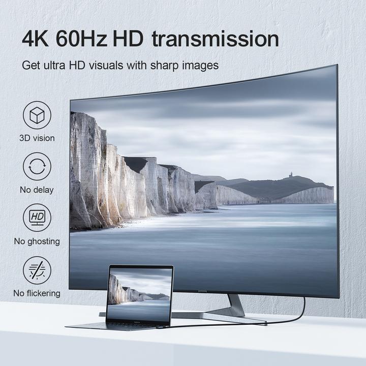 Produktbild Joyroom USB Typ C – HDMI (2 m, USB Typ C, HDMI, 2.0)