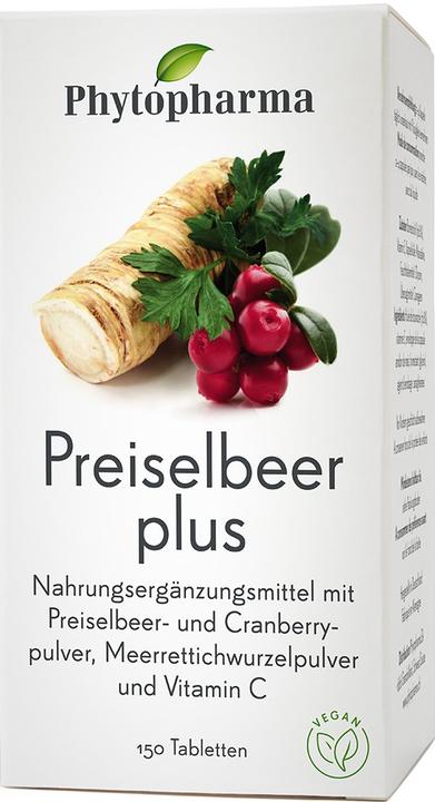 Produktbild Phytopharma Preiselbeer Plus (150 Stück, Tabletten, 106 g)