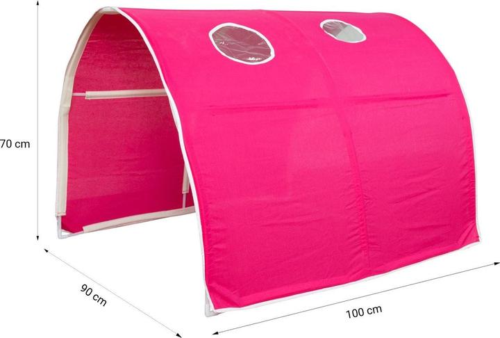 Immagine prodotto Floki24 Tunnel per letti a castello Tenda da letto Baldacchino da letto Tunnel da gioco Grotta Culla - rosso