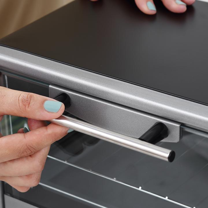 Actual product image Homcom Minibackofen Metall, Gehärtetes Glas Silber