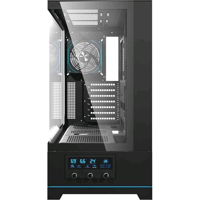 Thumbnail - Darkflash Tech Darkflash DY451 PRO computer case with fan (black) (ATX, mATX, ITX), PC Gehäuse, Schwarz