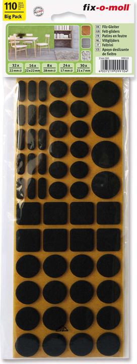 Actual product image Fix-o-moll Felt glide set (Felt gliders, 110 pcs.)