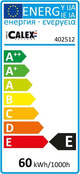 Label énergétique Scharnberger+Hasenbein Scharnberg ampoule B60x105mm E27 24V 60W mat 40714 (E27, 530 lm, 1x)
