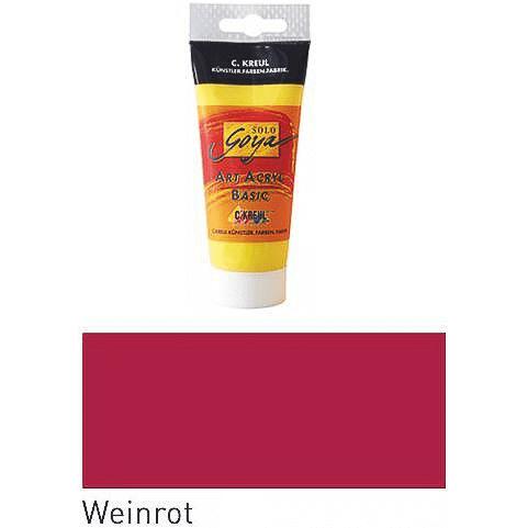 Kreul, Künstlerfarbe + Bastelfarbe, Basic Acryl 100ml (Weinrot, 100 ml)