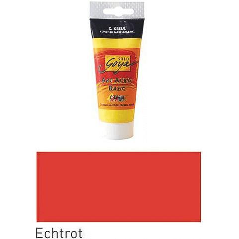 Kreul, Künstlerfarbe + Bastelfarbe, Basic Acryl 100ml (Echtrot, 100 ml)