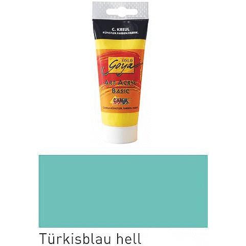 Kreul, Künstlerfarbe + Bastelfarbe, Basic Acryl 100ml (Türkisblau hell, 100 ml)