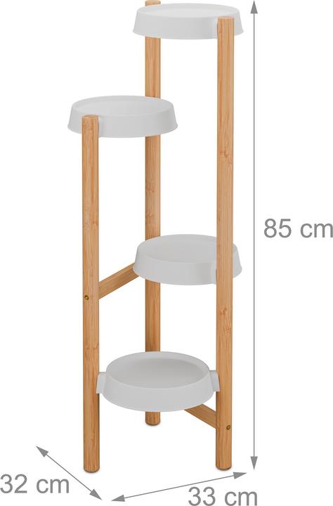 Actual product image Relaxdays Pflanzenständer Bambus & Kunststoff