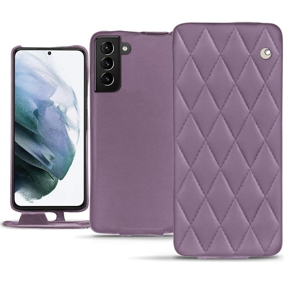 Noreve Lederschutzhülle vertikal (Samsung Galaxy S21+), Smartphone Hülle, Violett