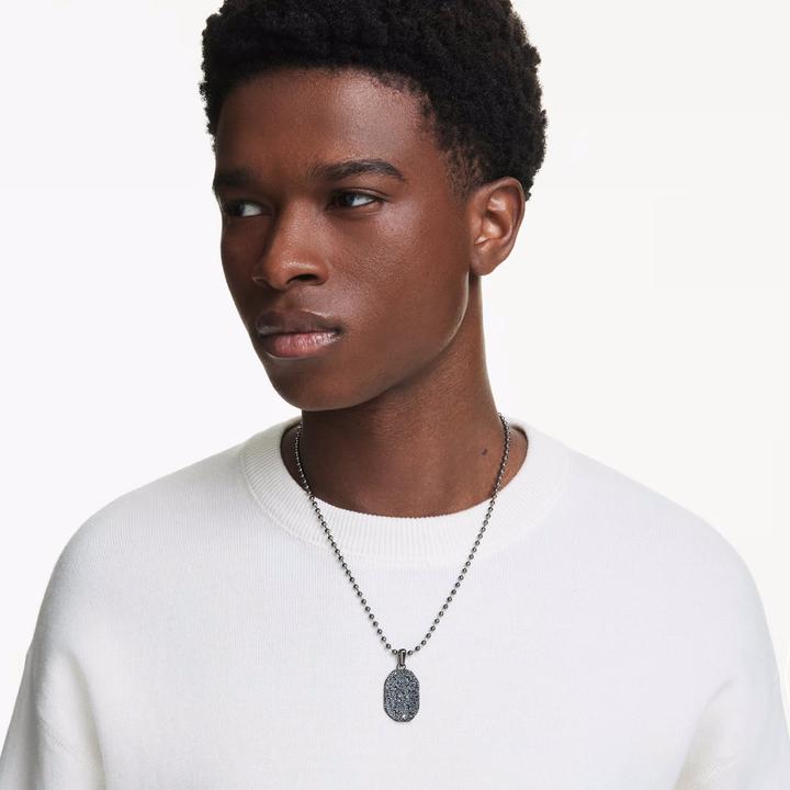 Produktbild Swarovski Dextera Octagon Halskette Achteckform Rundschliff Schwarz Rutheniert (Swarovski Metall, 50 cm)