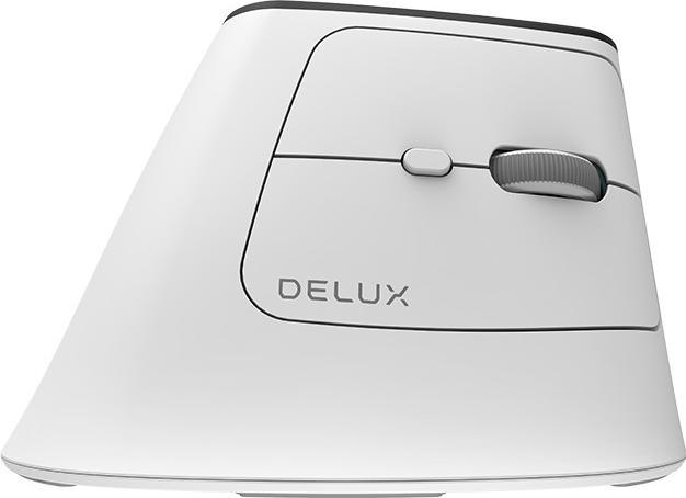 Actual product image Delux Wireless Ergonomic Mouse MV6 DB BT+2.4G (white) (Wireless)