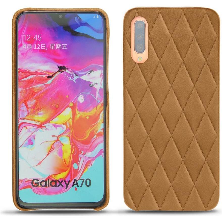Noreve Lederschutzhülle (Samsung Galaxy A70), Smartphone Hülle, Braun