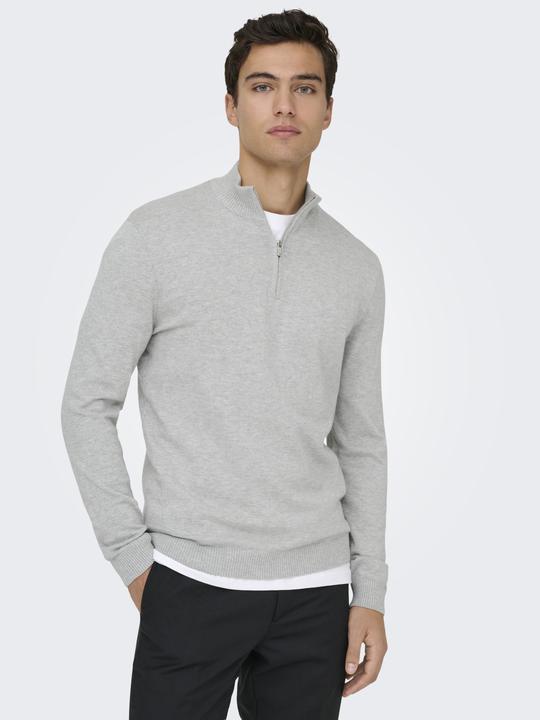 Produktbild Only & Sons Onsloui Reg 12 Mel Half Zip Knit Noos (XS)