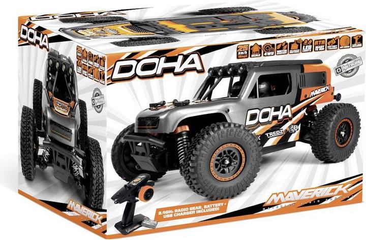 Immagine prodotto Maverick Doha 1/20 4WD Elektro Truck - Orange (Ready to run) (RTR pronto all'uso)