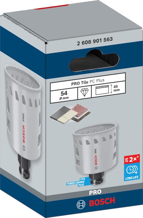 Produktbild Bosch Professional Zubehör PRO Tile PC Plus Lochsäge, 54 mm, HS (54 mm)