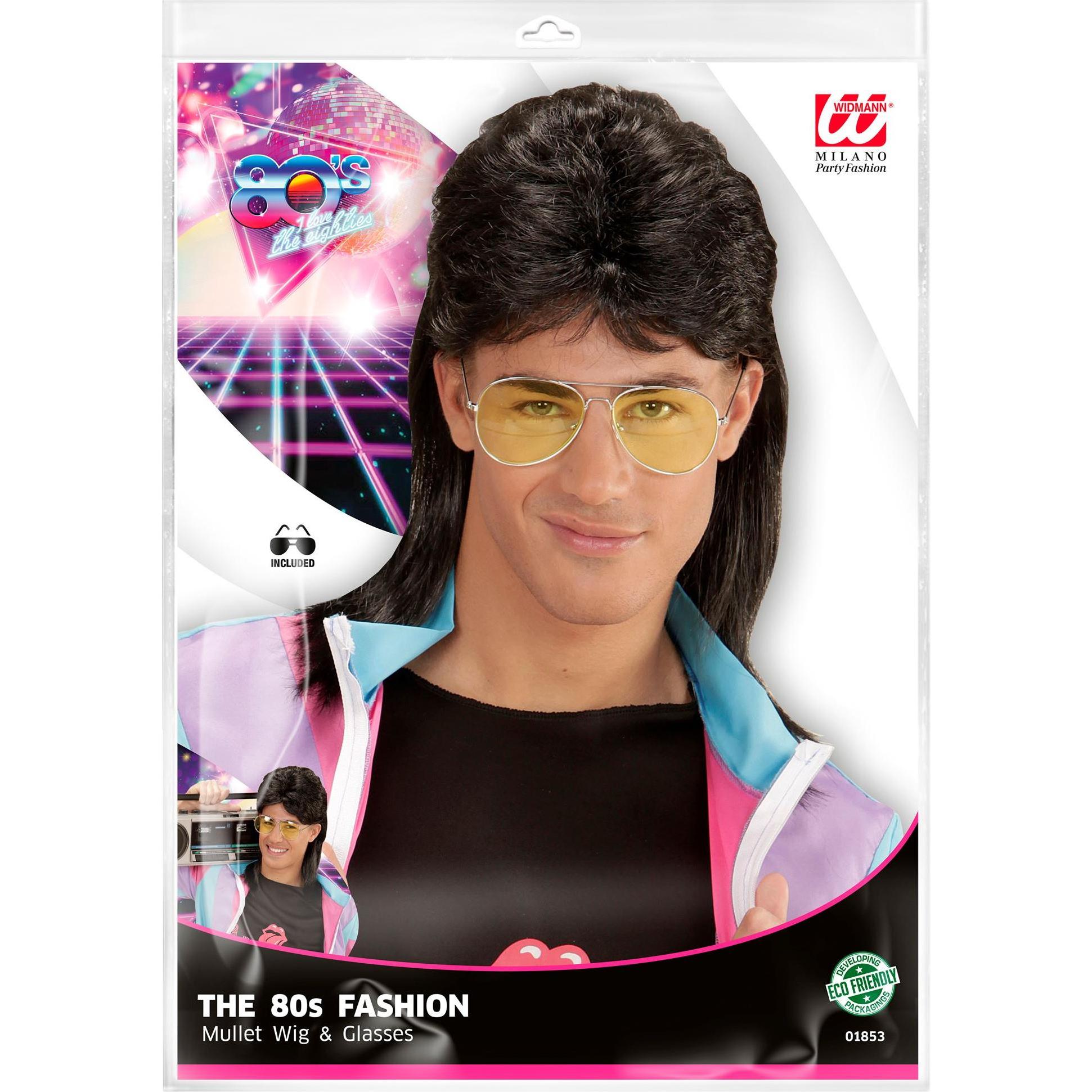 Thumbnail - Widmann 80er Jahre Perücke Brille