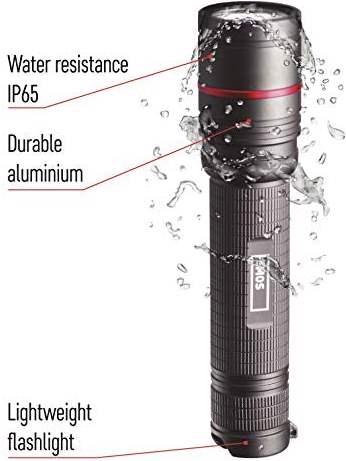 Actual product image Emos CREE LED Rech. Metal Flashlight Ultibright 80, 600lm (15.10 cm, 600 lm)