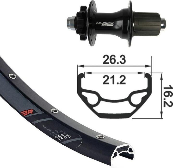 Actual product image XLC 32L (Rear wheel, 27.5")