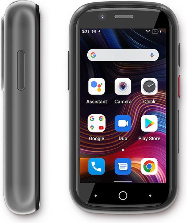 Immagine prodotto Unihertz Gelatina 2E -puhelin, 64/4 Gt, hopea (64 GB, Argento, 3", 4G)