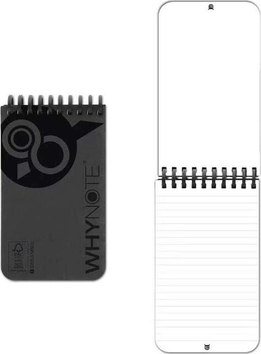 Image du produit Whynote Notizbuch A6 WNPBOK01 starter-kit, schwarz (A6, À rayures, Couverture rigide)