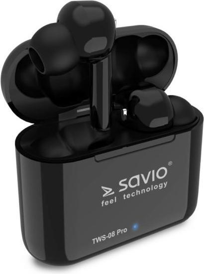 Actual product image Savio TWS-08 PRO Headphones & Headset in Ear Black (120 h, Wireless)