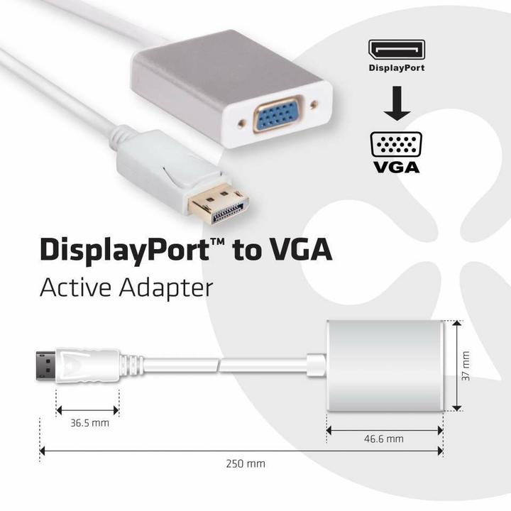 Produktbild Club 3D Displayport zu (VGA, 25 cm)