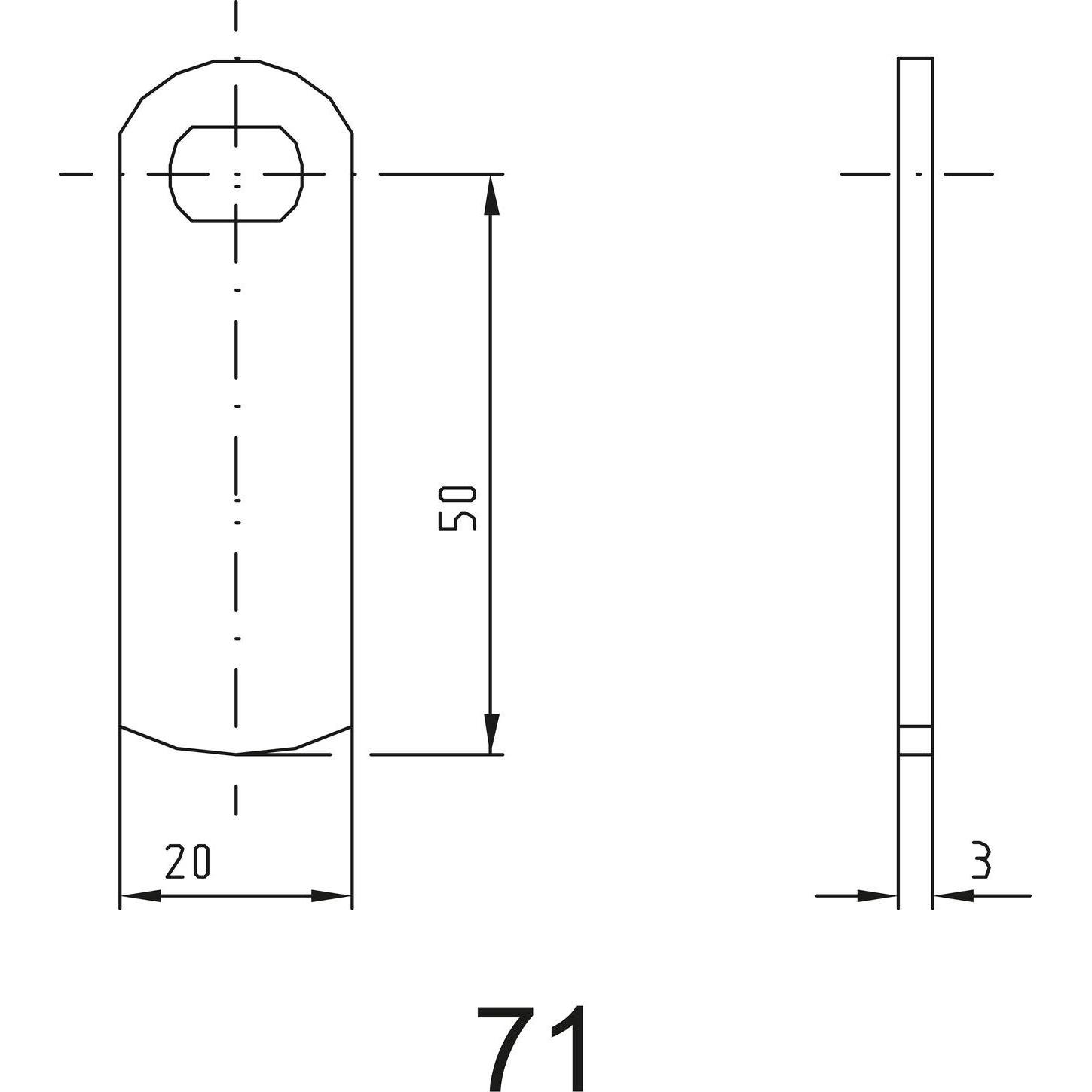Assa Abloy, Türöffner + Türschliesser, Sperrnase für Elektronisches Schrankschloss Sense+PIN, Nr.71,gerade