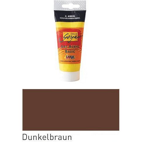 Kreul, Künstlerfarbe + Bastelfarbe, Basic Acryl 100ml (Dunkelbraun, 100 ml)