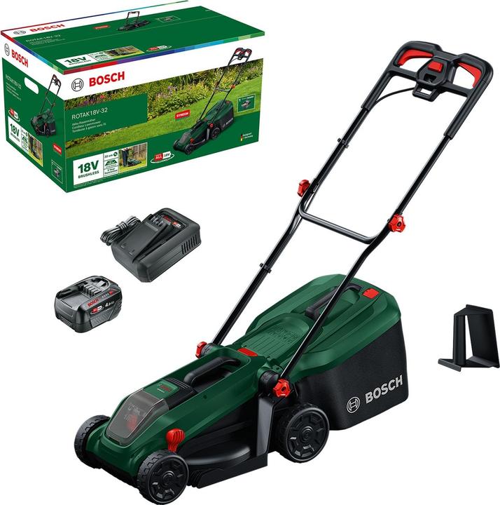 Actual product image Bosch Home & Garden Rotak 18V-32 Set (Rechargeable battery operated)