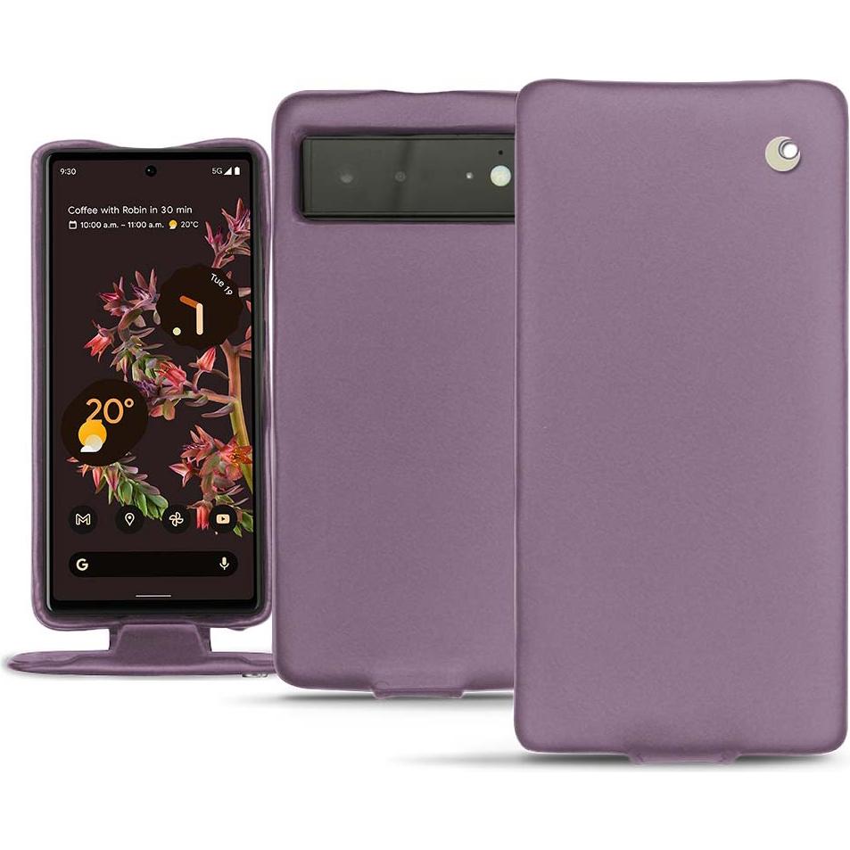Noreve Lederschutzhülle vertikal (Google Pixel 6), Smartphone Hülle, Violett