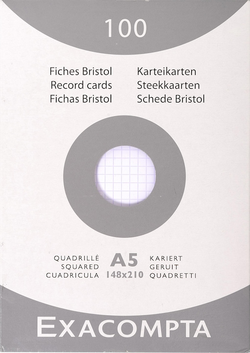 Immagine prodotto Exacompta Schede di indicizzazione A5 (A4, 205 g/m², 100 x)