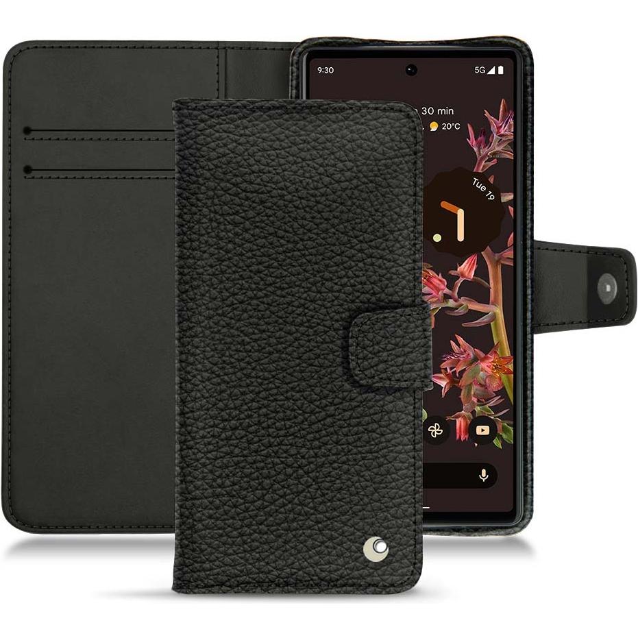 Noreve Lederschutzhülle Wallet (Google Pixel 6), Smartphone Hülle, Schwarz