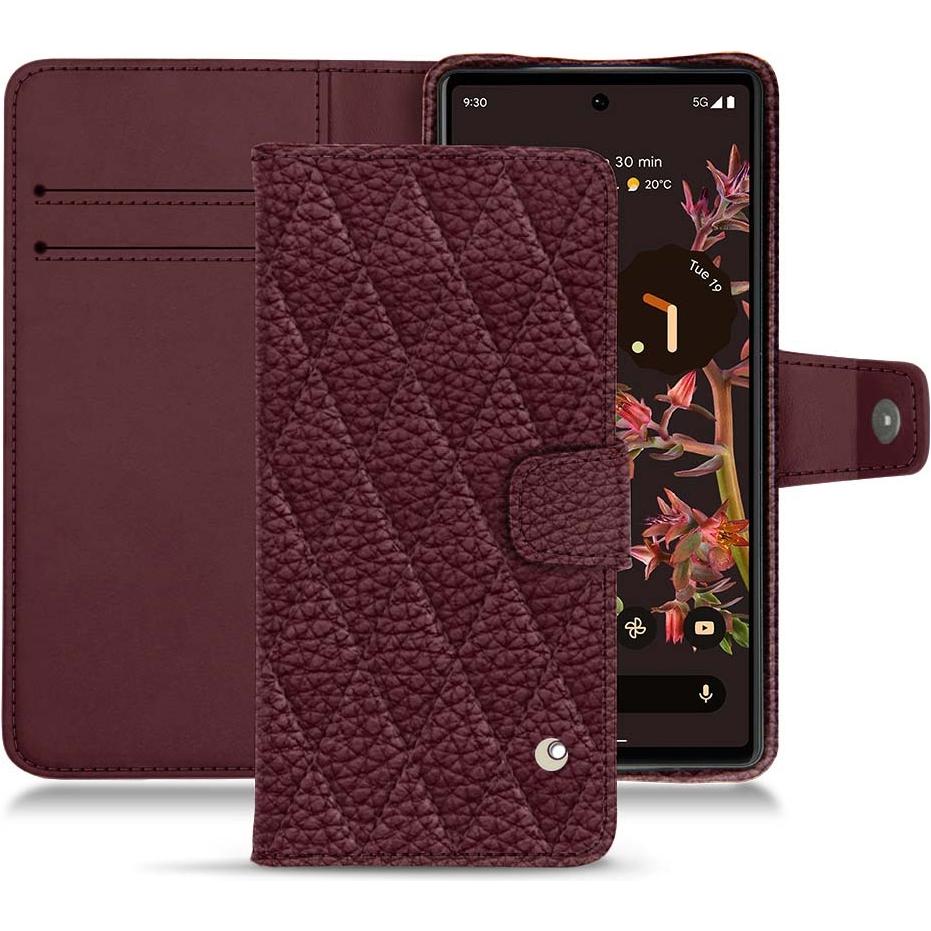 Noreve Lederschutzhülle Wallet (Google Pixel 6), Smartphone Hülle, Violett