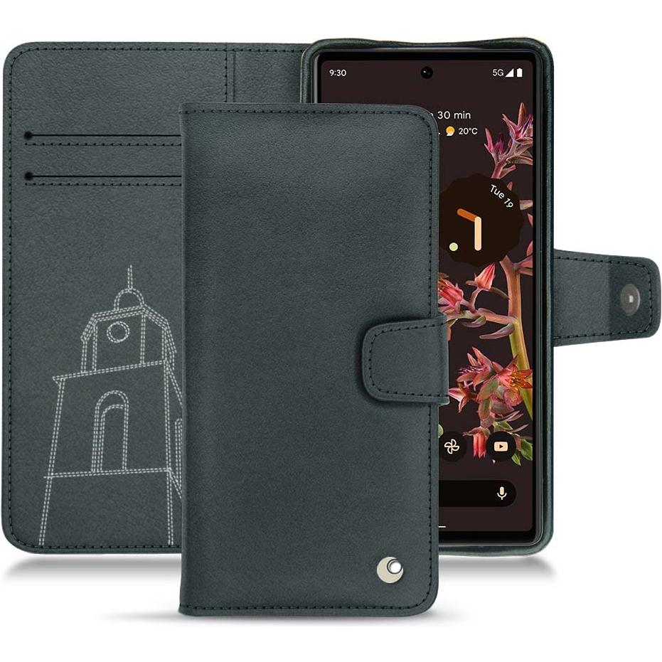 Thumbnail - Noreve Lederschutzhülle Wallet (Google Pixel 6), Smartphone Hülle, Blau