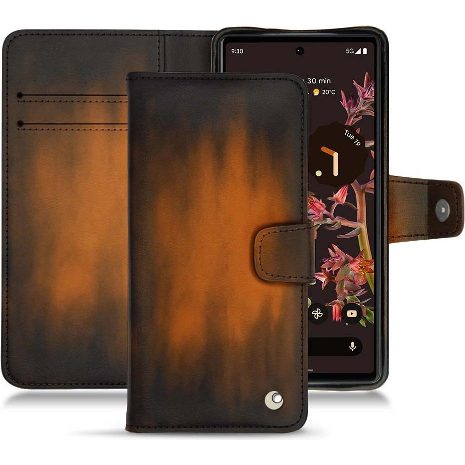 Thumbnail - Noreve Lederschutzhülle Wallet (Google Pixel 6), Smartphone Hülle, Braun