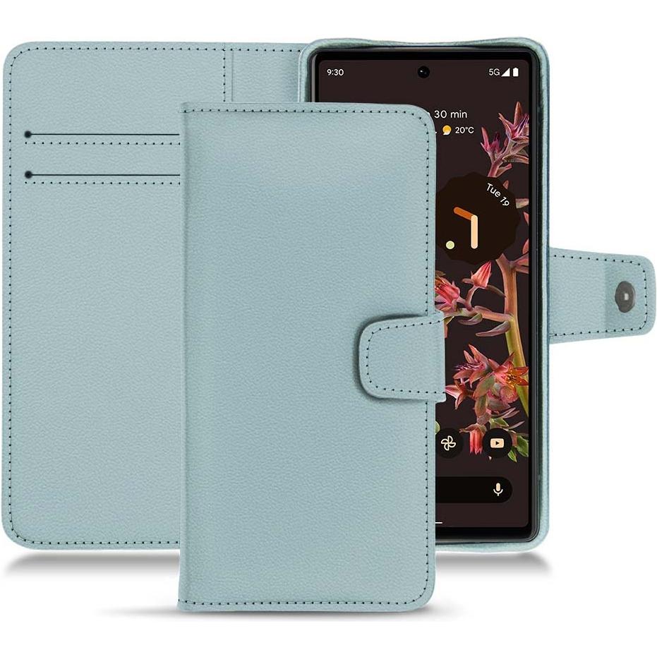 Noreve Lederschutzhülle Wallet (Google Pixel 6), Smartphone Hülle, Blau