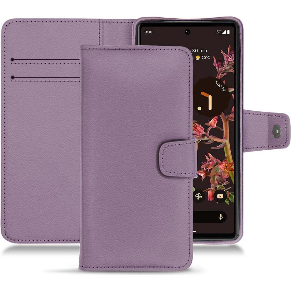Noreve Lederschutzhülle Wallet (Google Pixel 6), Smartphone Hülle, Violett