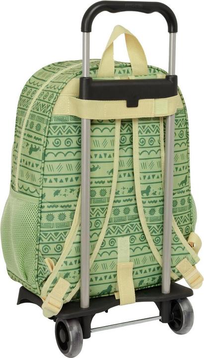 Actual product image The Lion King School Rucksack with Wheels Mufasa Green Beige 33 x 42 x 14 cm