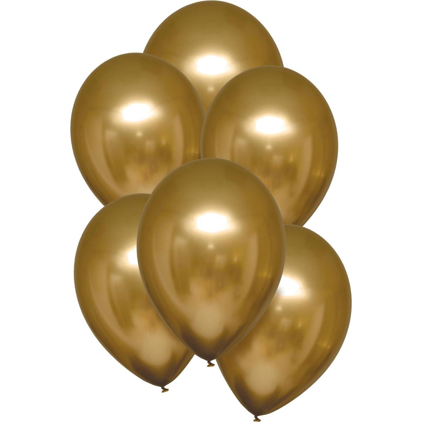 Thumbnail - Amscan Luftballons mit Spiegeleffekt Gold