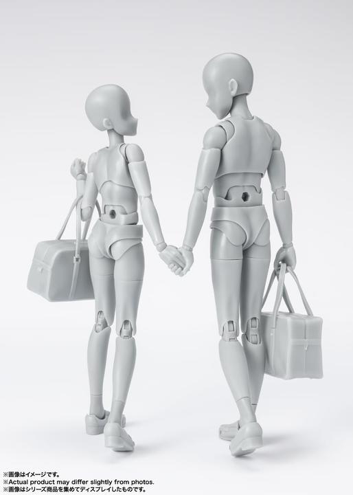 Actual product image Tamashii Nation S.H. Figuarts Action Figure Body-Kun School Life Edition DX Set (Gray Color Ver.) 13 cm