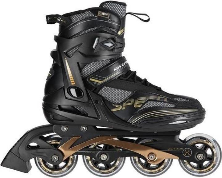 Actual product image Nils Roller skates Extreme NA2150 black-gold color - 44 (44)