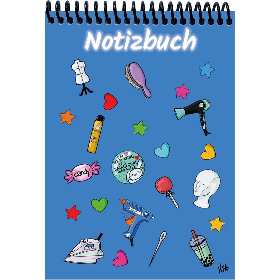 E & Z, Heft + Block, A 4 Notizbuch Manga Items, blau, karier (A4, Kariert)