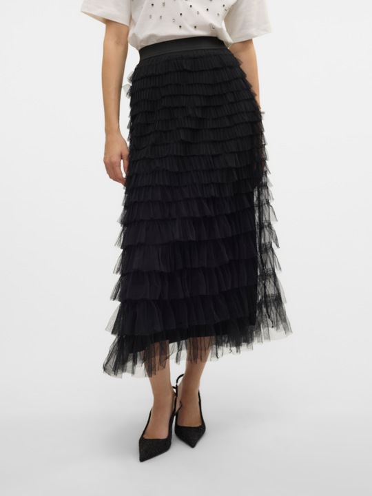 Produktbild Vero Moda Vmnaja Mw Ruffle Maxi Skirt Faw Exp (XS)