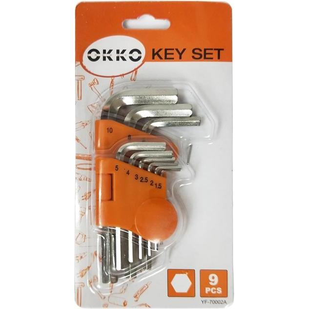 Okko, Schraubenzieher, HEXAGONA KEY SET HH F-70002A 9PCS 1.5-10 (Hex)