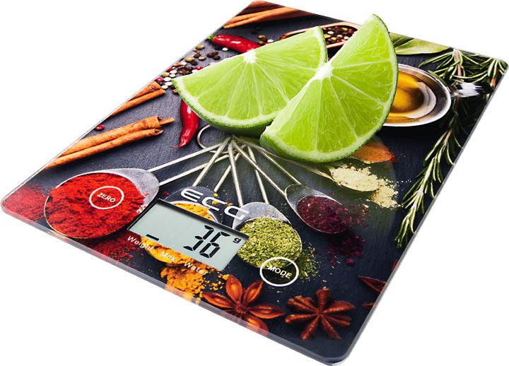 Actual product image ECG KV 117 SLIM Chilli Multicolour Countertop Rectangle Electronic kitchen scale