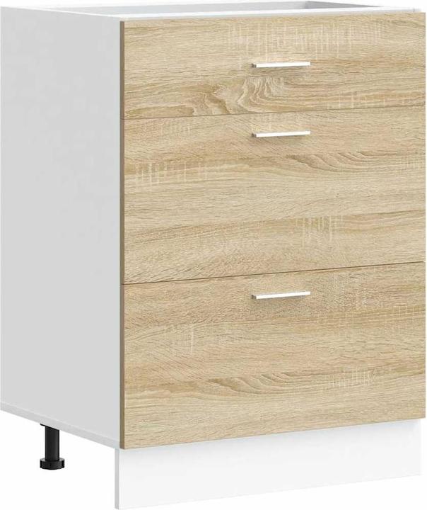 Produktbild vidaXL Küchenunterschrank Sonoma-Eiche Holzwerkstoff Spülenunterschrank (60 x 46 x 81.50 cm)